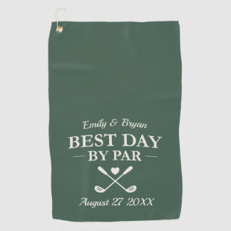 Best Day by Par Modern Personalized Wedding Golf Towel