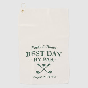 Best Day by Par Personalised Wedding Golf Towel