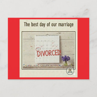 Best Day- Divorced! Invitation Postcard