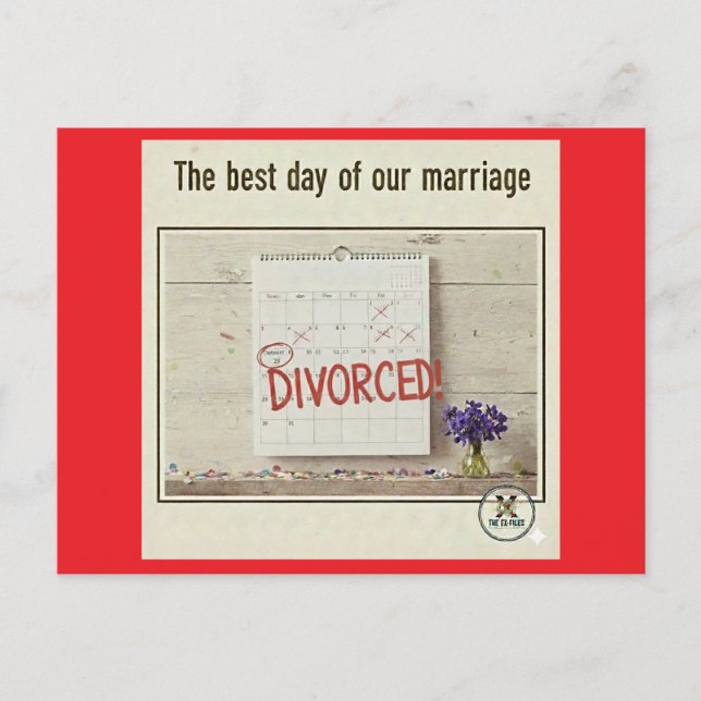 Best Day- Divorced! Invitation Postcard (Front)