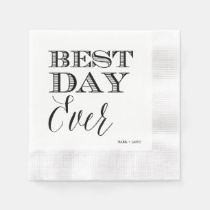 BEST DAY EVER cocktail napkin
