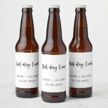 best day ever elegant wedding favour beer wine