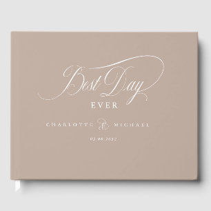 BEST DAY EVER!  Elegant, Wedding Guest Book