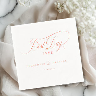 BEST DAY EVER! Elegant, Wedding Napkin