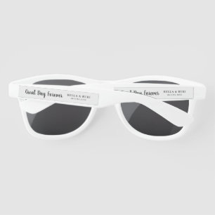 Best Day Ever Minimal Simple Wedding Sunglasses