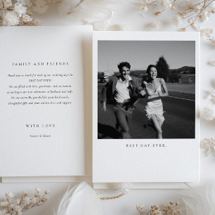 "Best Day Ever" Photo Wedding Thank You Card