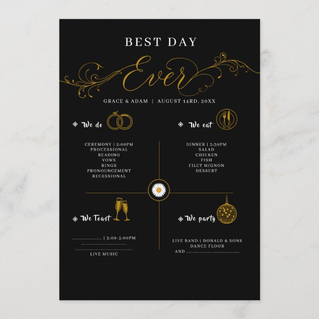 Best Day Ever Program (Front)