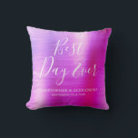 Best Day Ever Rose Pink Purple Wedding Cushion<br><div class="desc">Best Day Ever Wedding Modern Girly Modern and Elegant Metallic Pink and Purple Party Pillow which is perfect for an elegant Wedding or Bridal Shower. This party pillow is perfect for a Bridal Shower Wedding Gift. If you need additional matching items,  please contact the designer.</div>