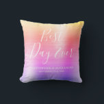 Best Day Ever Rose Rainbow Wedding Cushion<br><div class="desc">Best Day Ever Wedding Modern Girly Modern and Elegant Metallic Gold,  Pink and Purple Ombre Rainbow Pastel Party Pillow which is perfect for an elegant Wedding or Bridal Shower. This party pillow is perfect for a Bridal Shower Wedding Gift. If you need additional matching items,  please contact the designer.</div>