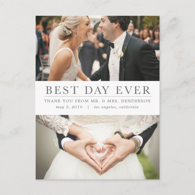 Best Day Ever Thank You Postcard (Front)