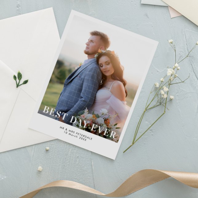 BEST DAY EVER | thank you wedding card (Creator Uploaded)