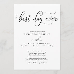 "Best Day Ever" Wedding Invitation