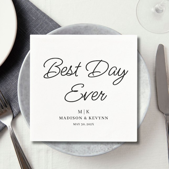 Best Day Ever | Wedding Napkins (Creator Uploaded)