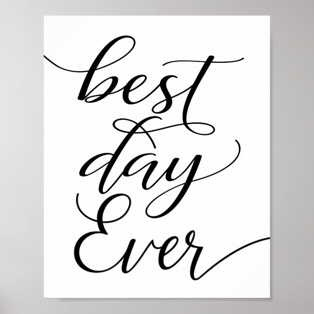 Best Day Ever Wedding Poster (Front)