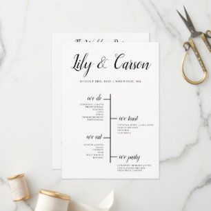 Best Day Ever Wedding Timeline Program