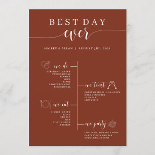 Best Day Ever Wedding Timeline Program