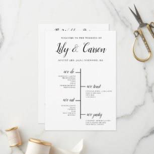 Best Day Ever Wedding Timeline Program