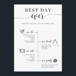 Best Day Ever Wedding Timeline Program<br><div class="desc">This program includes a timeline of your wedding as a fun and simple way to give important wedding information to your wedding guests.</div>