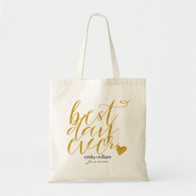 Best Day Ever|Wedding Welcome Gift/Favor2 Tote Bag (Front)