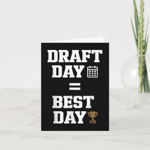 Best Day Fantasy Football Draught Day Celebration  Card