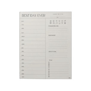 best day planner, 11" x 8.5" Notepad - 40 pages