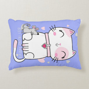 Best Days Are Meow Days Lovely Pink Meow Forever Decorative Cushion