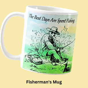 Best Days Spent Fishing Days Fisherman's  Coffee Mug