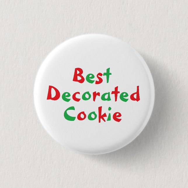 "Best Decorated Cookie" Award Pin (Front)
