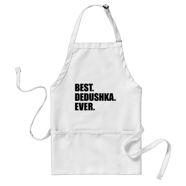 Best Dedushka Ever Russian Grandfather Apron (Front)