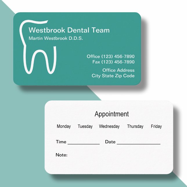 Best Dentist Appointment Business Cards (Creator Uploaded)