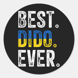 Best Dido Ever Ukrainian Grandfather Grandpa Ukrai Classic Round Sticker