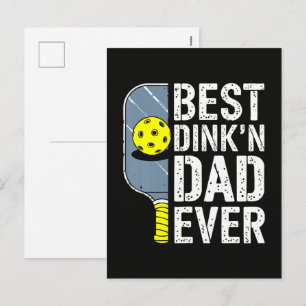 Best Dink'N Dad Ever Pickleball Holiday Postcard