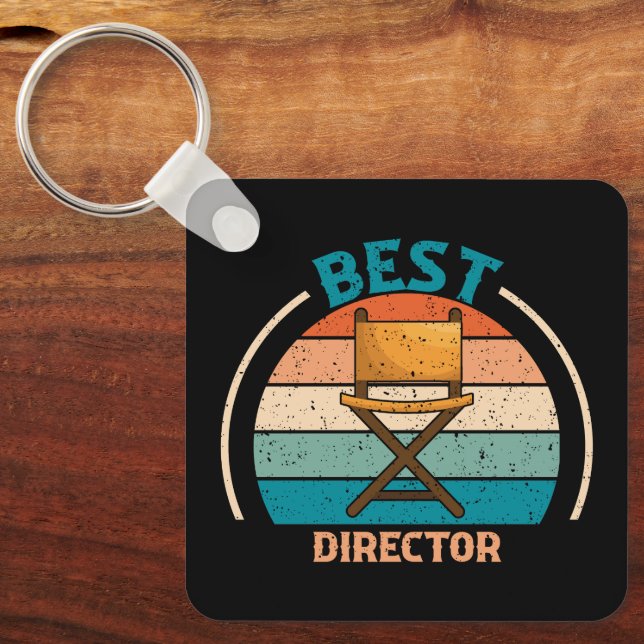 Best Director - Retro Style Keychain (Front)
