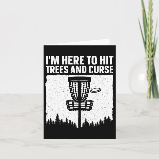 Best Disc Golf Art For Men Women Disc Golfer Disc  Card (Front)