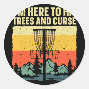 Best Disc Golf Art For Men Women Kids Disc Golfer  Classic Round Sticker