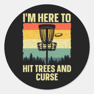 Best Disc Golf Art For Men Women Kids Disc Golfer Classic Round Sticker
