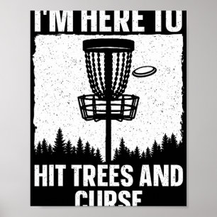 Best Disc Golf Art For Men Women Kids Disc Golfer Poster