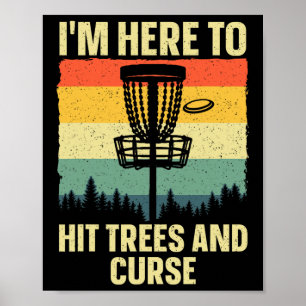 Best Disc Golf Art For Men Women Kids Disc Golfer Poster