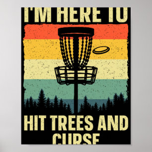 Best Disc Golf Art For Men Women Kids Disc Golfer Poster