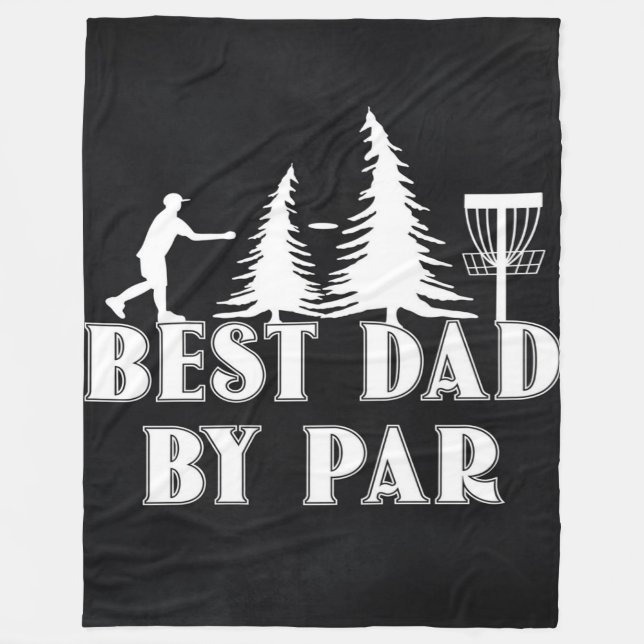 Best Disc Golf Dad Golfer| Funny gift for Dad Fleece Blanket (Front)