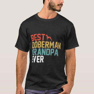 Best Doberman Grandpa Ever Retro  Grandpa T-Shirt