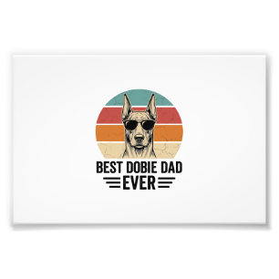 Best Dobie Dad Ever Vintage Doberman Shirt_1 Photo Print