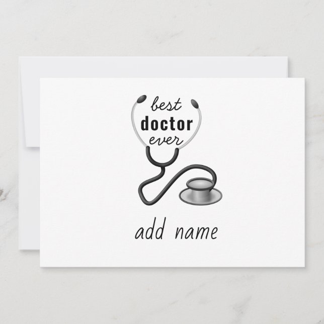Best Doctor Ever Appreciation Thank You Doctor Card (Front)