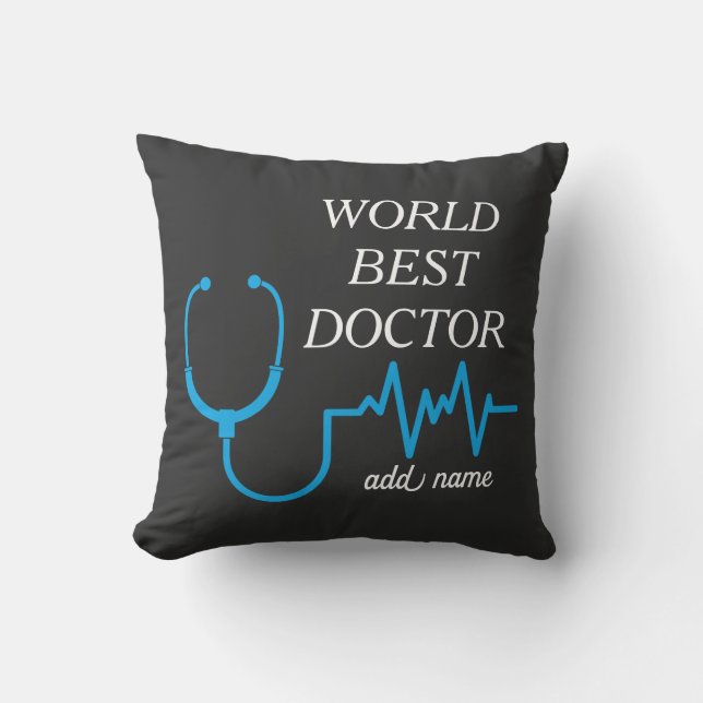 Best Doctor Ever Appreciation World’s Greatest Doc Cushion (Front)