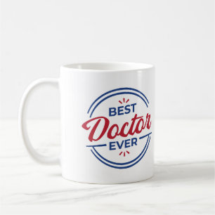 Best Doctor Ever Retro Badge Mug – Healthcare Hero