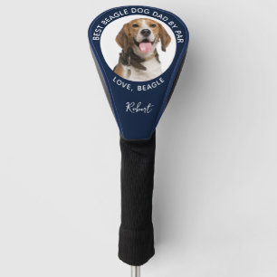 Best Dog Dad by Far Pet Beagle Photo Custom Golf Head Cover