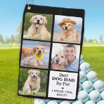 Best DOG DAD By Par - Personalised 5 Photo Collage Golf Towel<br><div class="desc">Best Dog Dad By Par ... Two of your favourite things , golf and your dog ! Now you can take them with you as you play 18 holes . Customise these golf towel with your dogs favourite photos and name. Whether it's a dad birthday, fathers day or Christmas, these...</div>