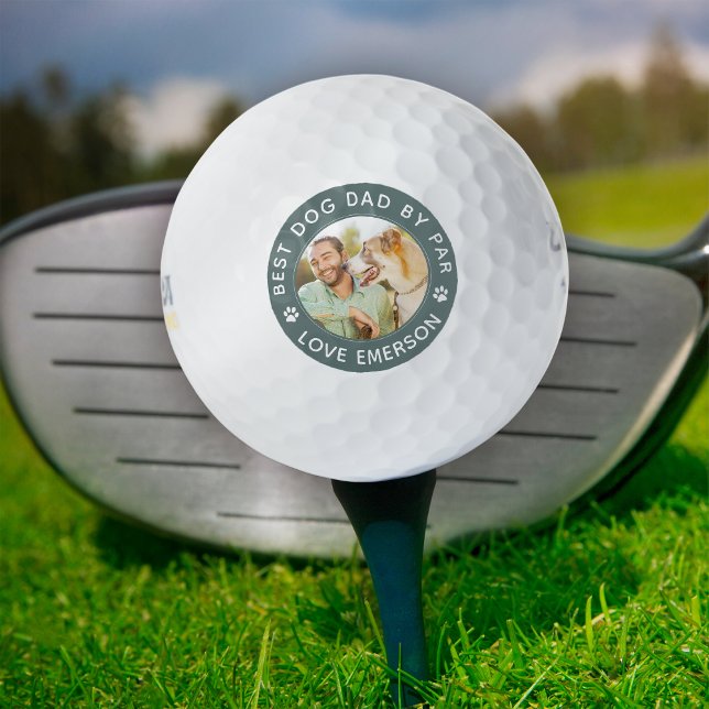 Best Dog Dad By Par Photo Golf Balls (Creator Uploaded)