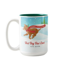 Best Dog Dad Chihuahua Snowy Christmas Mug