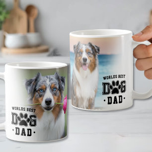 Best Dog Dad Custom Name Photo Coffee Mug